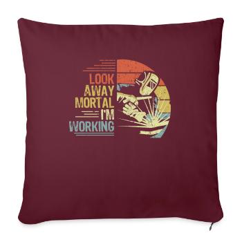 Soudeur Drôle Artisan Soudeur Profession Gesc - Housse de coussin décorative 45 x 45 cm - bordeaux - Devant
