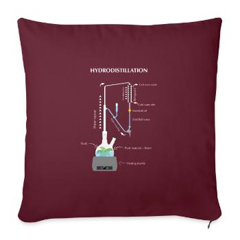 Clevenger Hydrodestillationsapparatur - Sofakissenbezug 45 x 45 cm - Burgunderrot - Vorne