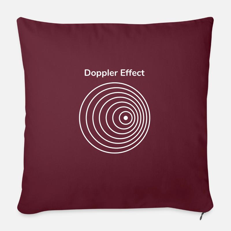 The Doppler Effect - Sofa pillowcase 17,3'' x 17,3'' (45 x 45 cm) - burgundy