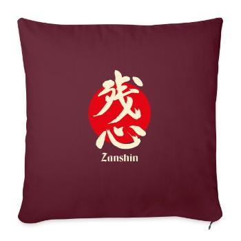 Zanshin - Housse de coussin décorative 45 x 45 cm - bordeaux - Devant