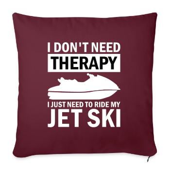 Jetski Sport Eau Moto Sports Nautiques Cadeau - Housse de coussin décorative 45 x 45 cm - bordeaux - Devant