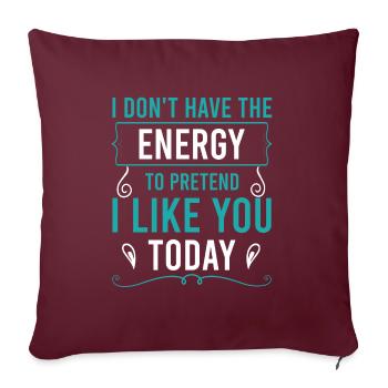 Je n’aime pas vraiment ton cadeau amusant - Housse de coussin décorative 45 x 45 cm - bordeaux - Devant