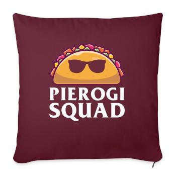 Polnischer Pierogi Liebhaber Lustiger Pierogi - Sofakissenbezug 45 x 45 cm - Burgunderrot - Vorne
