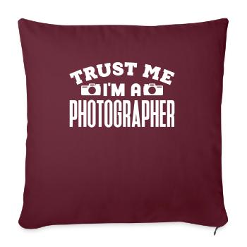 Photographie Caméra Photographe Rétro Caméra Photographie - Housse de coussin décorative 45 x 45 cm - bordeaux - Devant