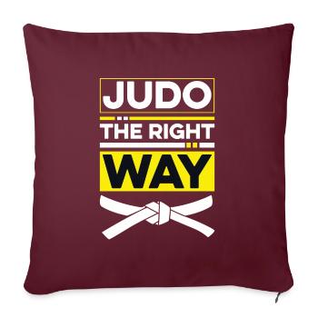 Arts Martiaux Asiatiques Judoka Judo Fighter Geshenk - Housse de coussin décorative 45 x 45 cm - bordeaux - Devant