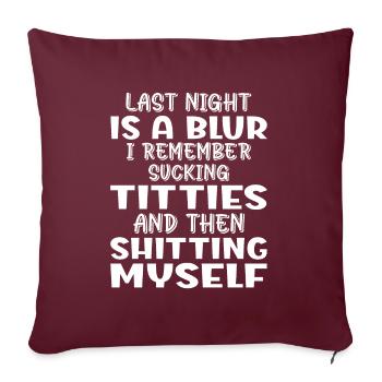 Nouveau-né Naissance Lait alimentaire - Housse de coussin décorative 45 x 45 cm - bordeaux - Devant