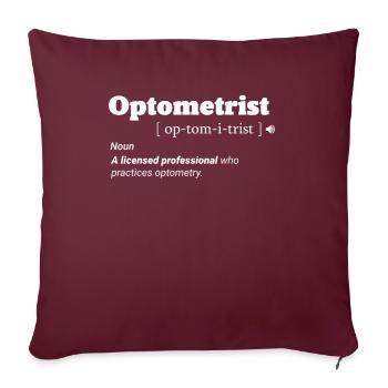 Augenoptiker Optometrist Optiker Augenarzt Kaffee - Sofakissenbezug 45 x 45 cm - Burgunderrot - Vorne