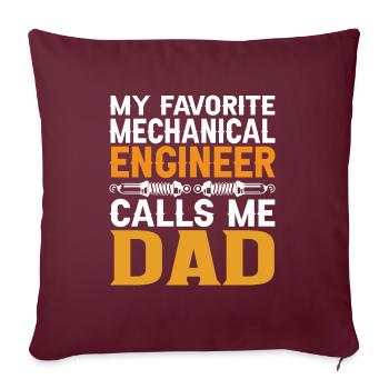 Ingénieur Cerveau Génie mécanique Génie électrique Fils - Housse de coussin décorative 45 x 45 cm - bordeaux - Devant