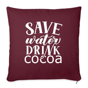 Je suis un buveur de chocolat chaud Choco Drink - Housse de coussin décorative 45 x 45 cm - bordeaux - Devant