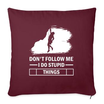 Escalade Escalade Solo Escalade Femmes - Housse de coussin décorative 45 x 45 cm - bordeaux - Devant