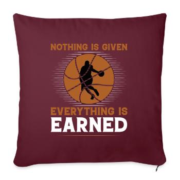 Basket-ball Basket-ball Slamdunk BBall Layup - Housse de coussin décorative 45 x 45 cm - bordeaux - Devant