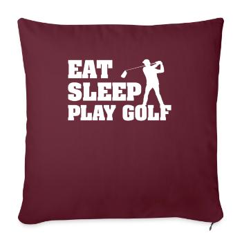 Golf Golfer Geschenk Hobby Verein Spruch - Sofakissenbezug 45 x 45 cm - Burgunderrot - Vorne