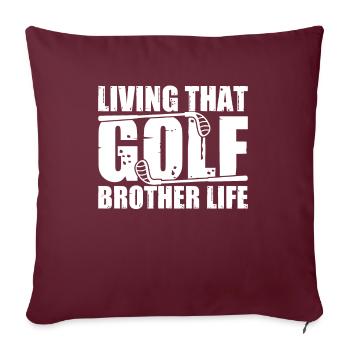 Frère golfeur d’un golfeur Frère golfeur - Housse de coussin décorative 45 x 45 cm - bordeaux - Devant