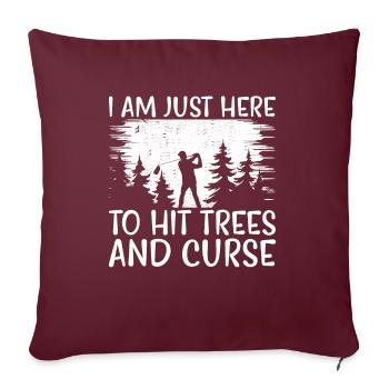 Golf Golfer Geschenk Hobby Verein Spruch - Sofakissenbezug 45 x 45 cm - Burgunderrot - Vorne
