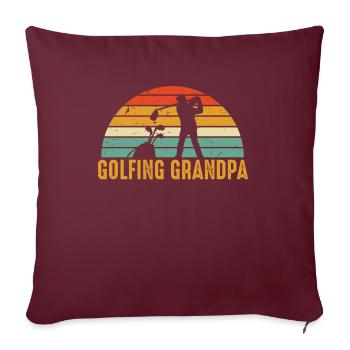 Golfer Opa Golfen Golf Sport Golfclub Rentner - Sofakissenbezug 45 x 45 cm - Burgunderrot - Vorne