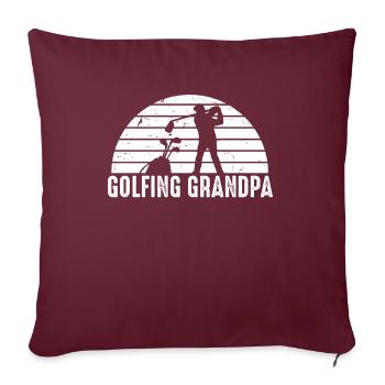 Golfer Opa Golfen Golf Sport Golfclub Rentner - Sofakissenbezug 45 x 45 cm - Burgunderrot - Vorne
