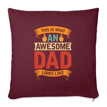 Welt bester Papa Vater Paare Paar Eltern Dad daddy - Sofakissenbezug 45 x 45 cm - Burgunderrot - Vorne