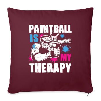 Paintball Cadeau Paintballer Paintball Player - Housse de coussin décorative 45 x 45 cm - bordeaux - Devant