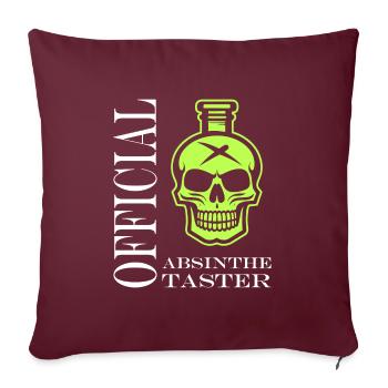 Official taster absinthe - Housse de coussin décorative 45 x 45 cm - bordeaux - Devant