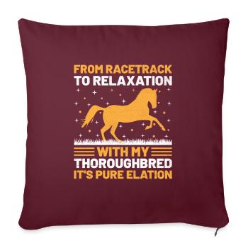 Vollblut Pferderennen Reiten Reiterpferde - Sofakissenbezug 45 x 45 cm - Burgunderrot - Vorne
