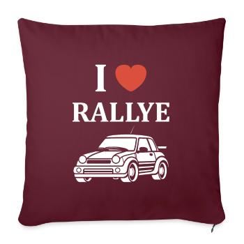 Humour pilote de rallye - Housse de coussin décorative 45 x 45 cm - bordeaux - Devant