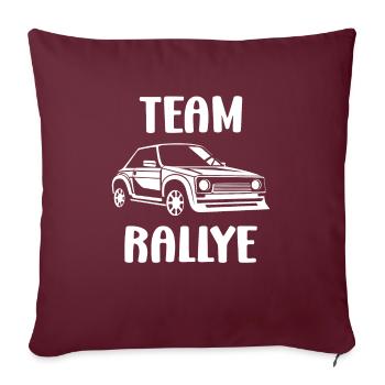Humour pilote de rallye - Housse de coussin décorative 45 x 45 cm - bordeaux - Devant