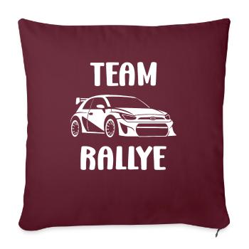 Humour pilote de rallye - Housse de coussin décorative 45 x 45 cm - bordeaux - Devant