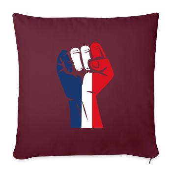 France patriote - Housse de coussin décorative 45 x 45 cm - bordeaux - Devant