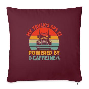 Camionneur Conduisant Papa Camionneur Père Chauffeur De Camion - Housse de coussin décorative 45 x 45 cm - bordeaux - Devant