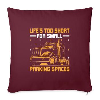Camionneur Conduisant Papa Camionneur Père Chauffeur De Camion - Housse de coussin décorative 45 x 45 cm - bordeaux - Devant