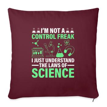 Professeur de sciences Professeur d’école Biologie Chimie P - Housse de coussin décorative 45 x 45 cm - bordeaux - Devant