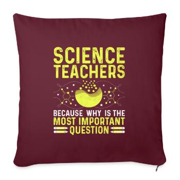 Professeur de sciences Professeur d’école Biologie Chimie P - Housse de coussin décorative 45 x 45 cm - bordeaux - Devant