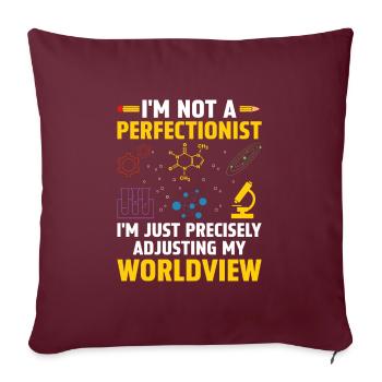 Professeur de sciences Professeur d’école Biologie Chimie P - Housse de coussin décorative 45 x 45 cm - bordeaux - Devant