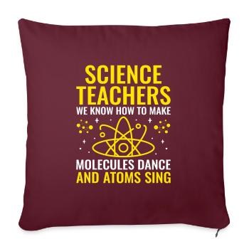 Professeur de sciences Professeur d’école Biologie Chimie P - Housse de coussin décorative 45 x 45 cm - bordeaux - Devant