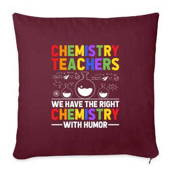 Professeur de sciences Professeur d’école Biologie Chimie P - Housse de coussin décorative 45 x 45 cm - bordeaux - Devant