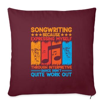 Musicien Auteur-compositeur Chanteur Musicien Musique Musique Pr - Housse de coussin décorative 45 x 45 cm - bordeaux - Devant