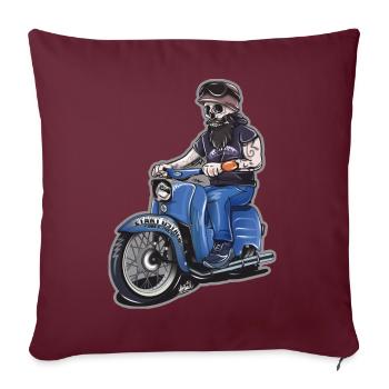 2Takt Ostalb Simson Skull - Housse de coussin décorative 45 x 45 cm - bordeaux - Devant