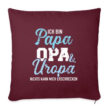 Uropa - Sofakissenbezug 45 x 45 cm - Burgunderrot - Vorne