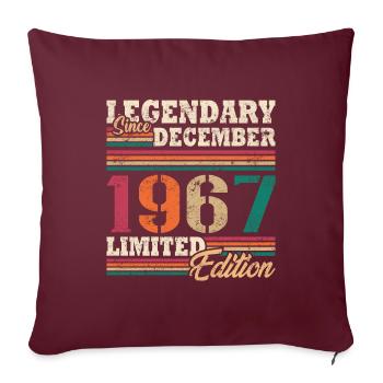 Légendaire Décembre 1967 édition limitée - Housse de coussin décorative 45 x 45 cm - bordeaux - Devant