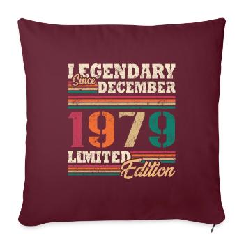 Légendaire Décembre 1979 édition limitée - Housse de coussin décorative 45 x 45 cm - bordeaux - Devant