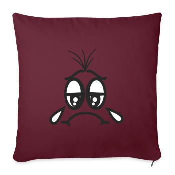 Face crying - Sofa pillowcase 17,3'' x 17,3'' (45 x 45 cm) - burgundy - Front