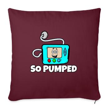 Sensibilisation au diabète I Diabétique I Pompe à insuline I So - Housse de coussin décorative 45 x 45 cm - bordeaux - Devant