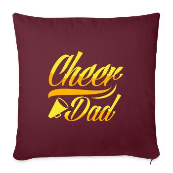 Cheer Dad Cheerleading Cheerleader Cheerdance Gymn - Sofakissenbezug 45 x 45 cm - Burgunderrot - Vorne