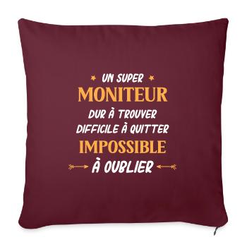 Super moniteur - Housse de coussin décorative 45 x 45 cm - bordeaux - Devant