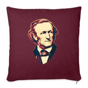 Richard Wagner - Sofa pillowcase 17,3'' x 17,3'' (45 x 45 cm) - burgundy - Front