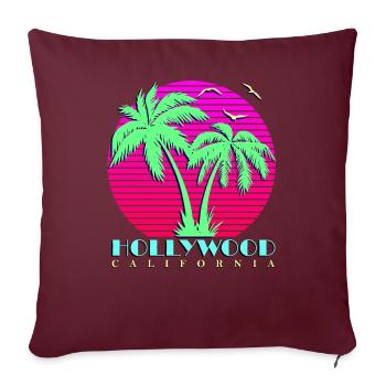 Hollywood - Housse de coussin décorative 45 x 45 cm - bordeaux - Devant