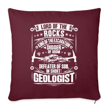 Géologie Géologie Géologues Géosciences pierres - Housse de coussin décorative 45 x 45 cm - bordeaux - Devant