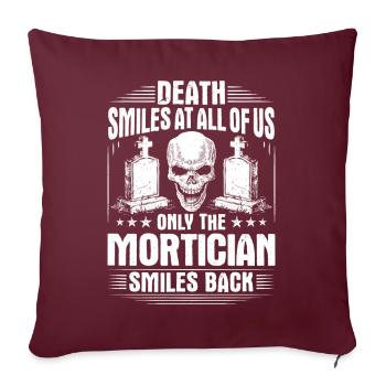 Croque-mortician croque-morticien - Housse de coussin décorative 45 x 45 cm - bordeaux - Devant