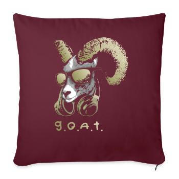 DJ Goat Bling G.O.A.T. Animal de música genial y - Housse de coussin décorative 45 x 45 cm - bordeaux - Devant
