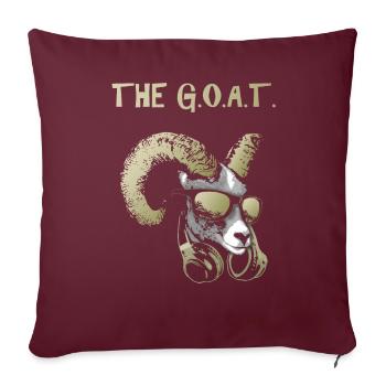 The Goat Cool Cool and Funny Music Animal with - Sofa pillowcase 17,3'' x 17,3'' (45 x 45 cm) - burgundy - Front